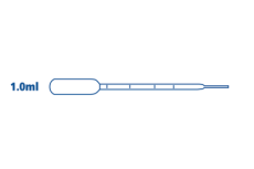 1,0 ml Pasteurovy pipety graduované, sterilní