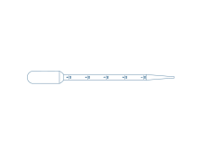 5,0 ml Pasteurovy pipety graduované