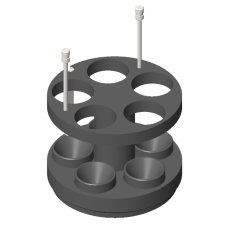 4 Adapters for 20 conical tubes of 25 ml.  