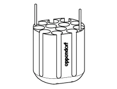 Adapter for 12 x round bottom tubes; diameter 17,5 mm, for S-4-72