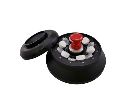 Rotor s úhlem 45° pro 12 kónických mikrozkumavek o objemu 5 ml se systémem REI