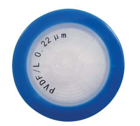 Syringe Filter, 0.22 µm, PVDF (Sterile), blue